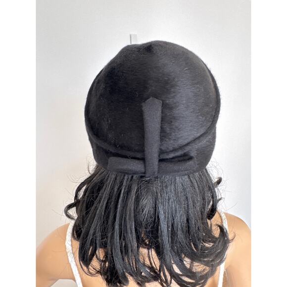 American Vintage Ennis Shop Black Hat Bow Accent body made it Italy by Brigitte main image 8